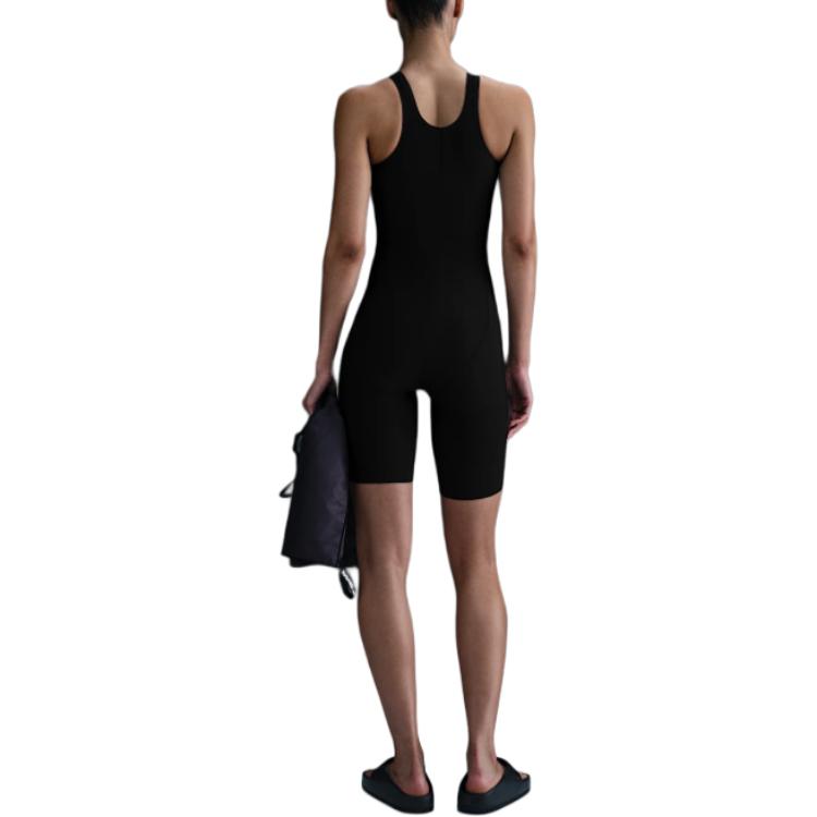 Купальник Swim HydraStrong Solid One piece женский Nike, черный/белый — фото 3