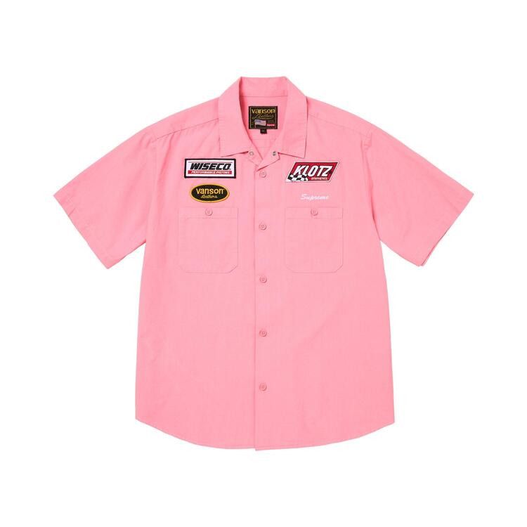 

Рубашка Supreme x Vanson Leathers Short-Sleeve Work Shirt 'Pink'