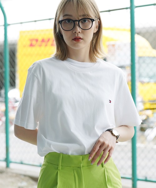Футболка TOMMY HILFIGER с коротким рукавом красная — фото 2
