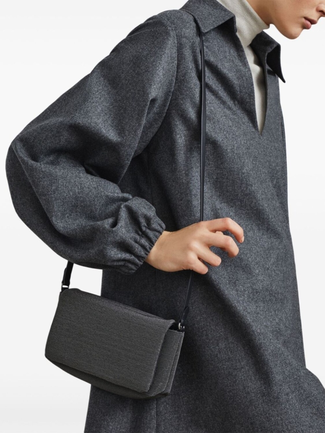 

Brunello Cucinelli блестящая сумка через плечо, черный