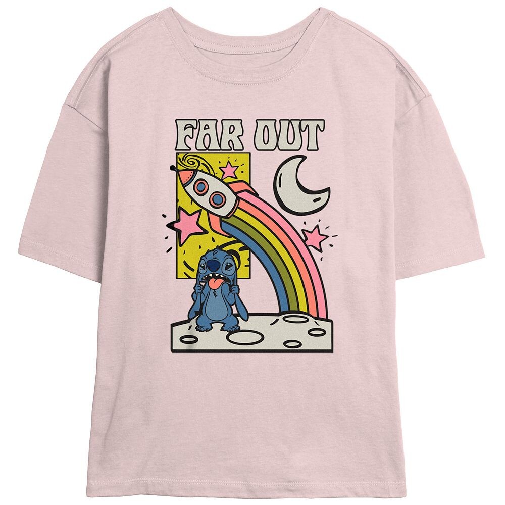 

Футболка Far Out Stitch Skimmer для детей Disney's Lilo & Stitch Juniors, цвет Blush