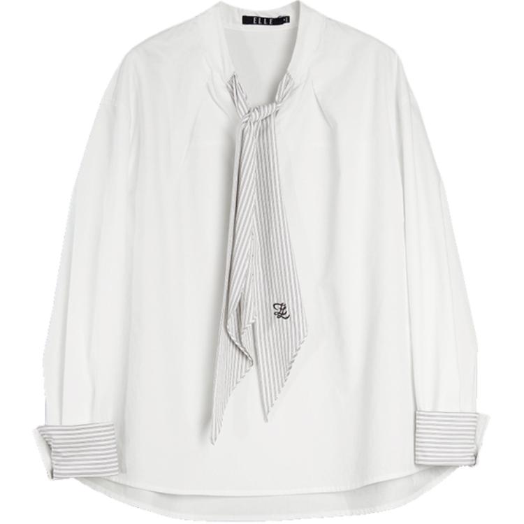 

ELLE Рубашка женская белая со стойкой