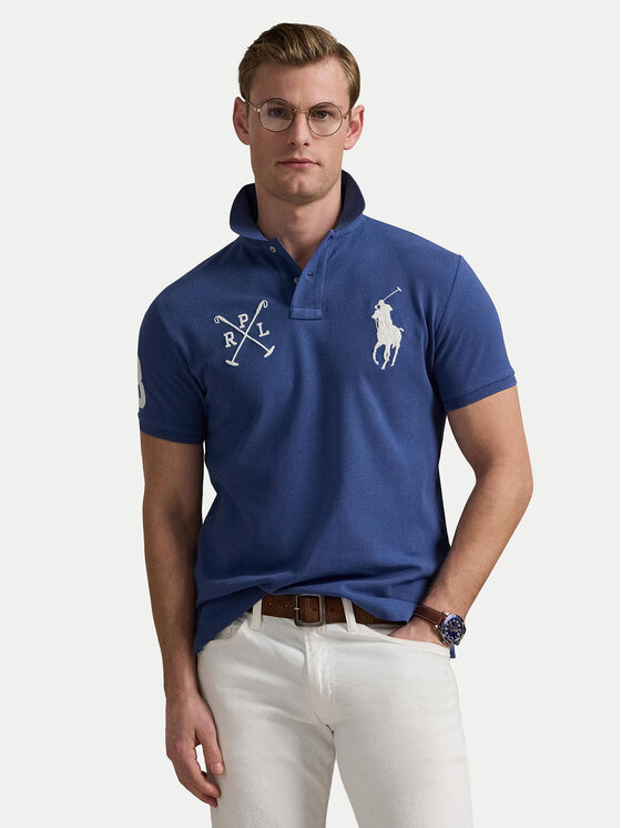 

Рубашка-Поло с завышенной талией 710978082003 Polo Ralph Lauren, синий