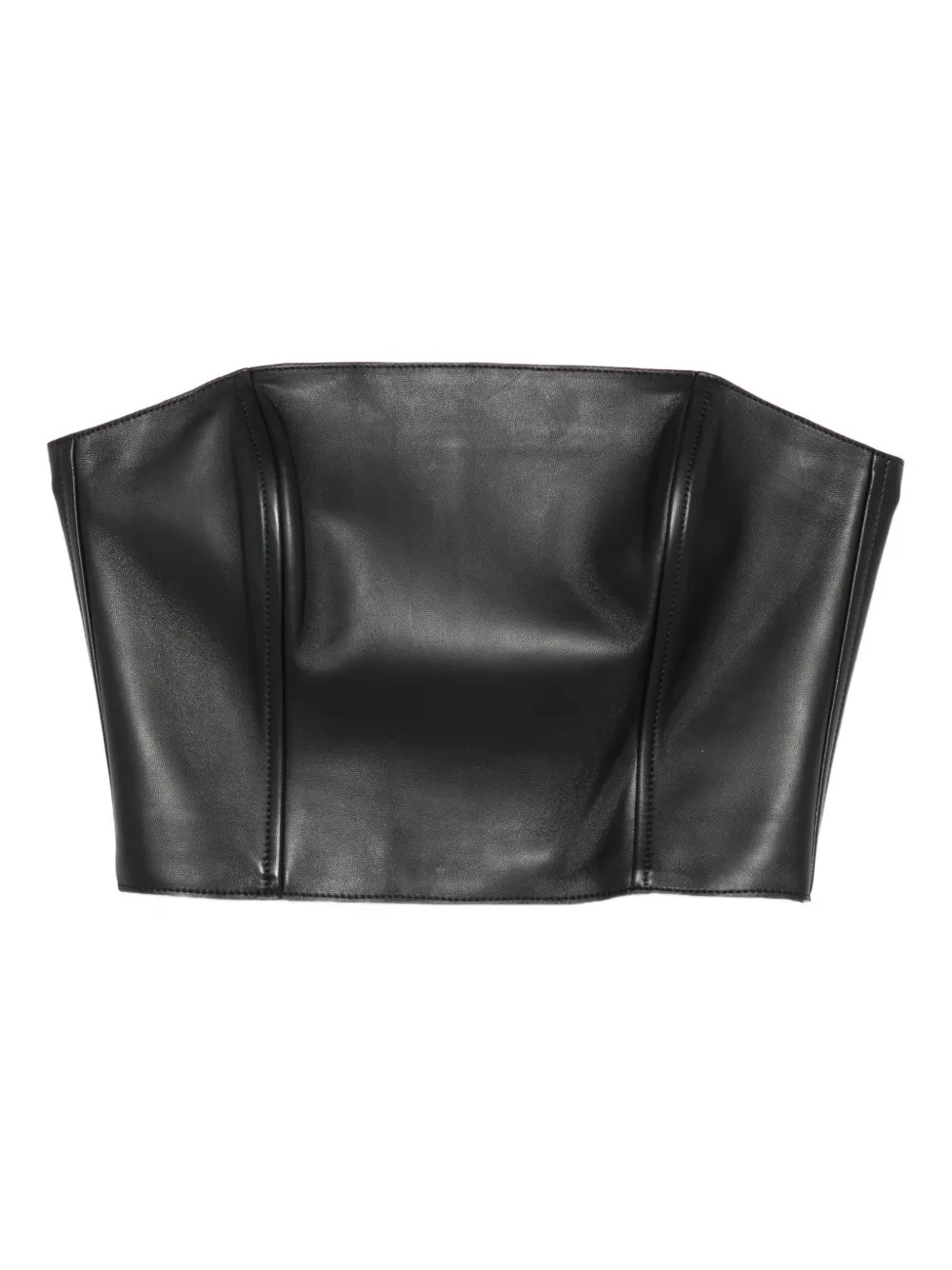 

Кожаный топ без бретелей Polo Ralph Lauren, черный