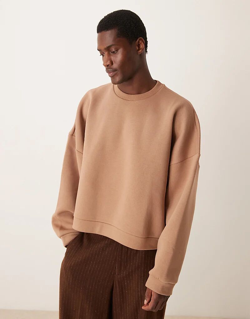 

Экстремально большой укороченный свитшот в грибном цвете ASOS DESIGN