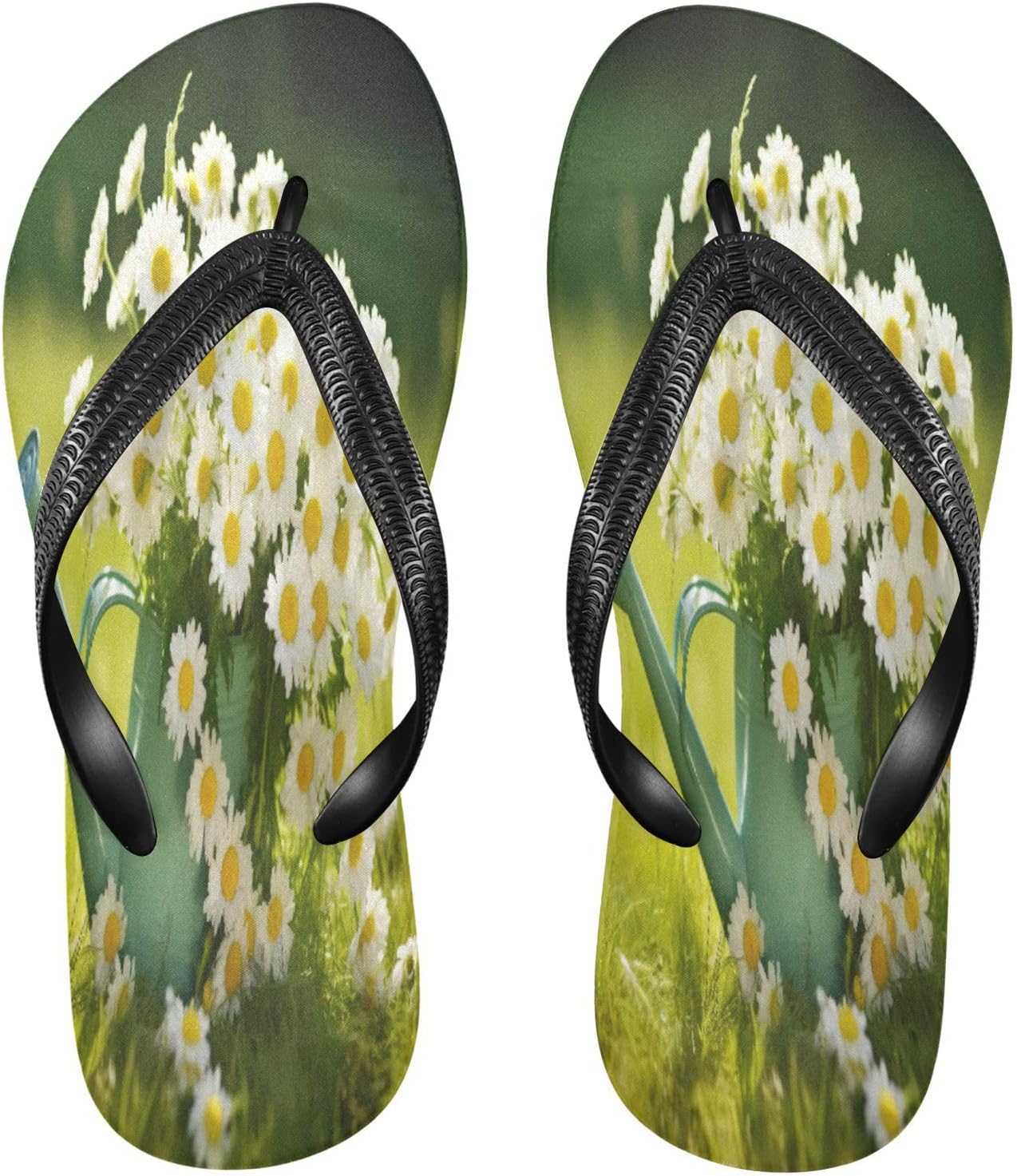 

Весенняя садовая цветочная коллекция: ромашки, шлепанцы, пляжный душ, вьетнамки, резиновые нескользящие летние тапочки для женщин и мужчин Sinestour, Spring Garden Flowers Daisies