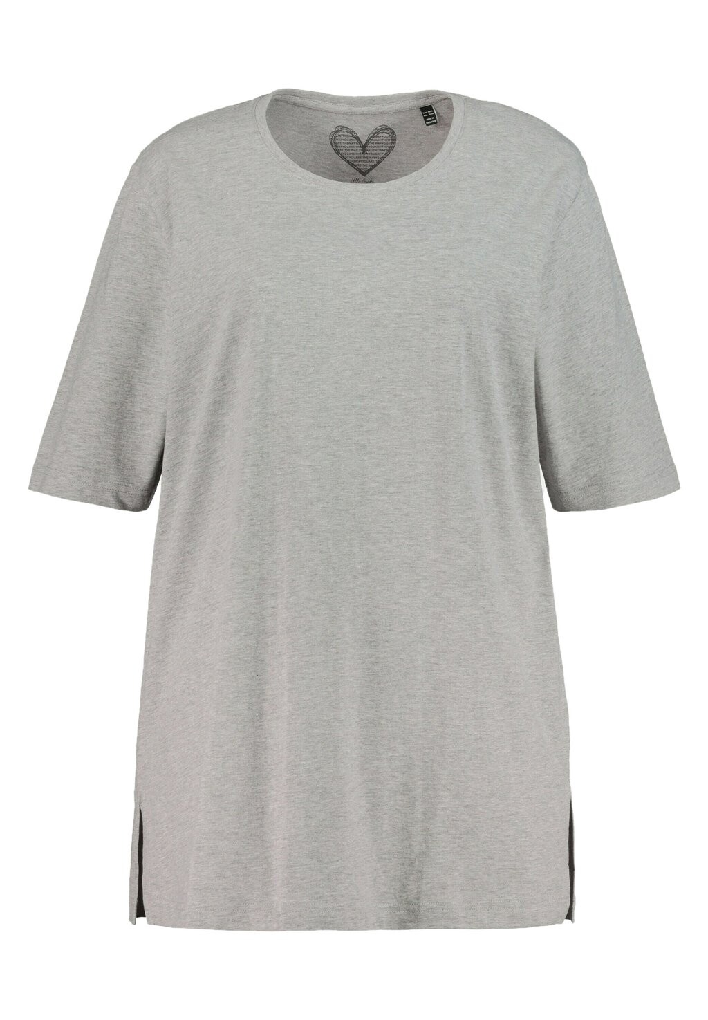 

Базовая футболка Ulla Popken, цвет Mottled Light Grey