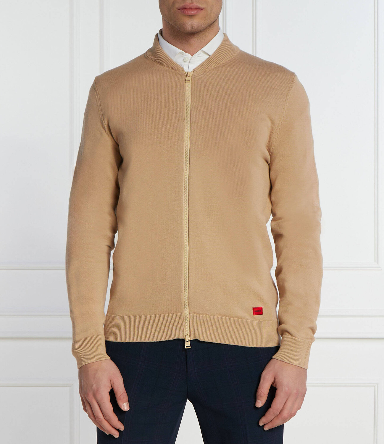 

Свитер HUGO San Jaque-C Regular Fit, кэмел