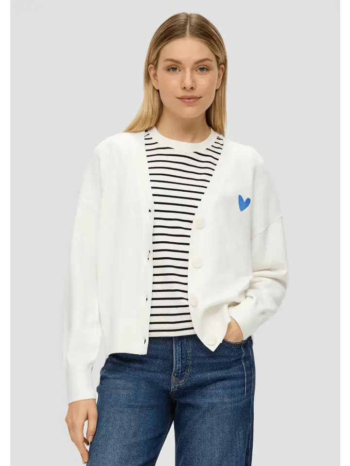 

Кардиган sOliver Strickjacke langarm, кремовый
