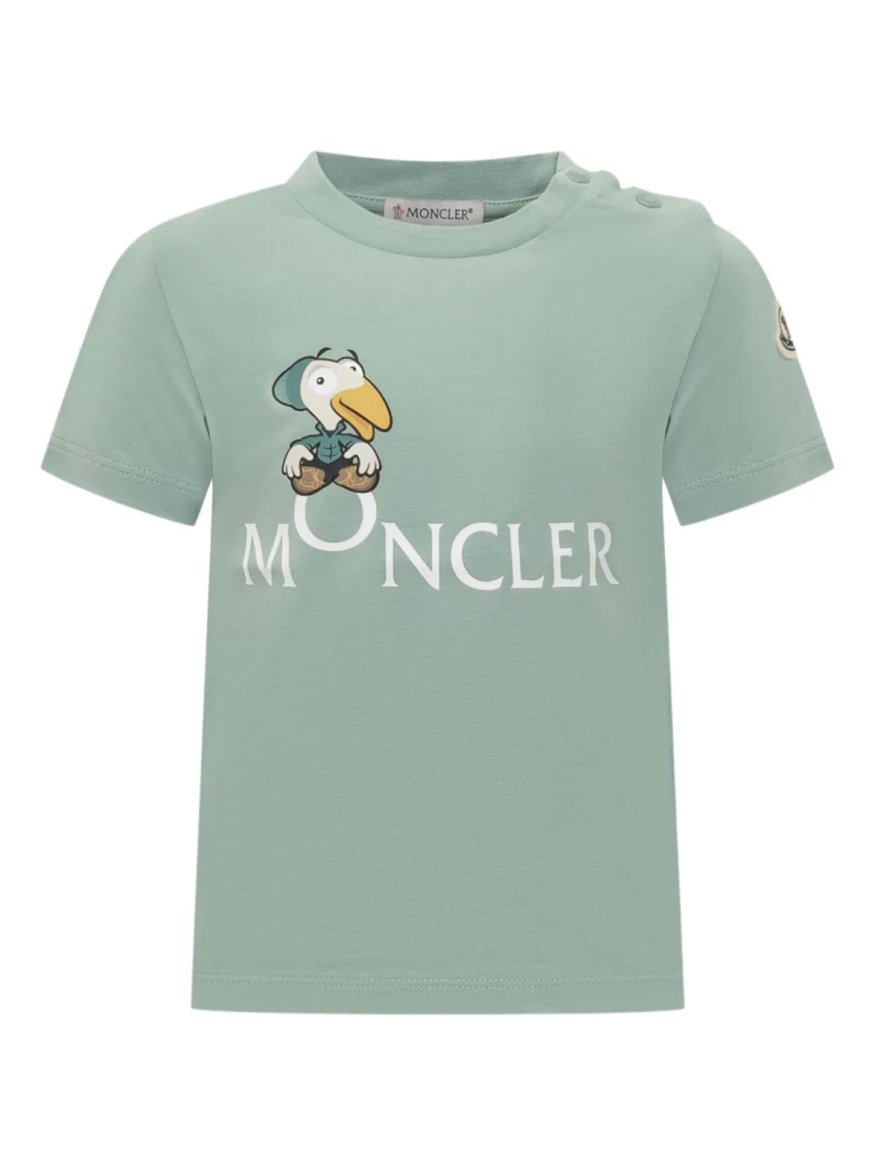 

Футболка из хлопка с логотипом утки Moncler Enfant, зеленый
