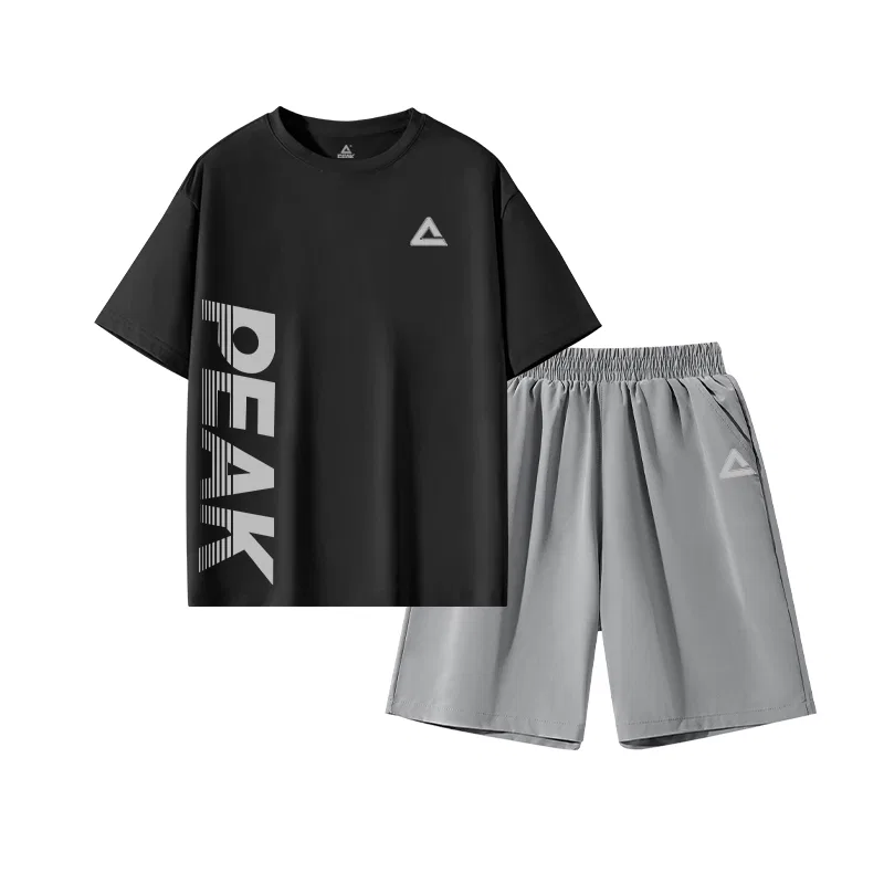 Детский спортивный костюм PEAK черный с серебристыми элементами