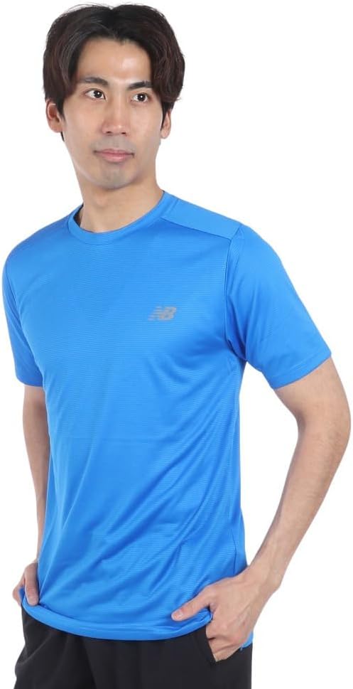 

Мужская беговая футболка New Balance Sport Essentials с коротким рукавом, влагоотводящая и быстросохнущая (MT41222)