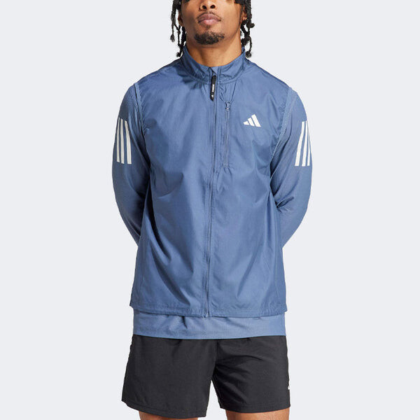 Жилеты владеют бегом жилет азиатский размер Adidas, синий — фото 2