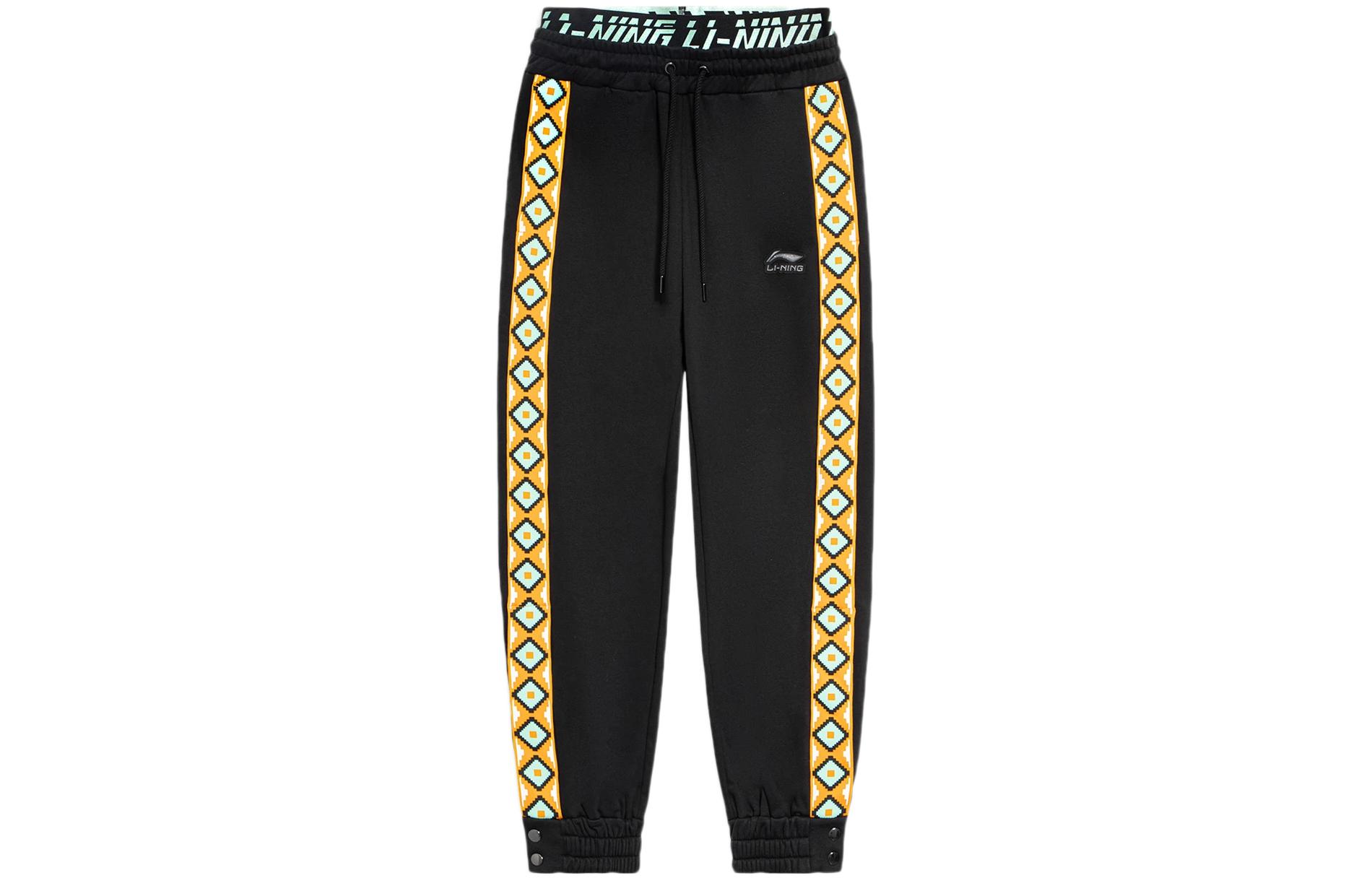 

LiNing Китайские Li Ning вязаные спортивные штаны женские Black