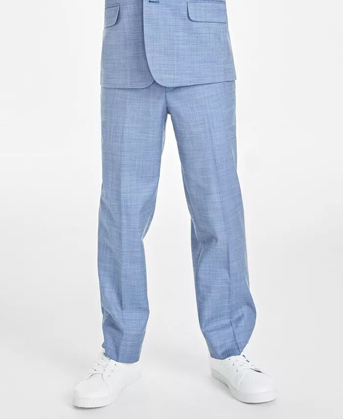 Брюки для костюма Big Boys Stretch Sharkskin, пригодные для машинной стирки Tommy Hilfiger, синий — фото 3