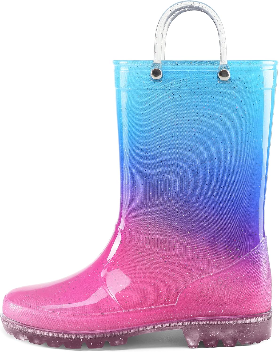 

Резиновые сапоги K KomForme для девочек и мальчиков, водонепроницаемые с удобными ручками для малышей, детей младшего и старшего возраста, розовый