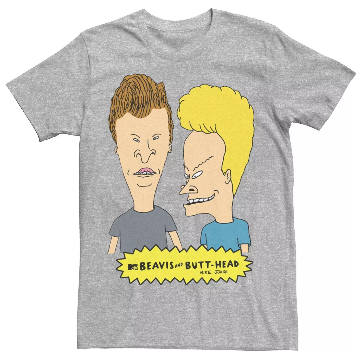 

Мужская футболка с плакатом в полоску Beavis & Butthead Nerd Stripes Licensed Character