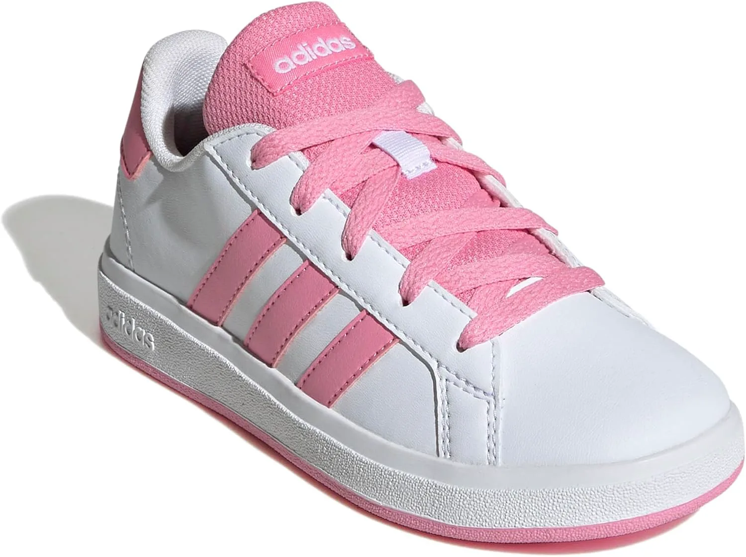 Кроссовки Adidas Grand Court 2.0 для мальчиков, белый/розовый/черный — фото 4