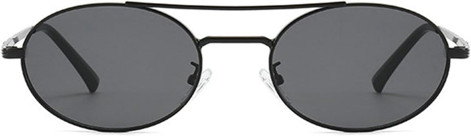 

Хелена Сексуальные маленькие овальные женские солнцезащитные очки с двойной оправой, дизайнерские модные роскошные очки в металлической оправе, круглые панк-солнцезащитные очки helena, C1