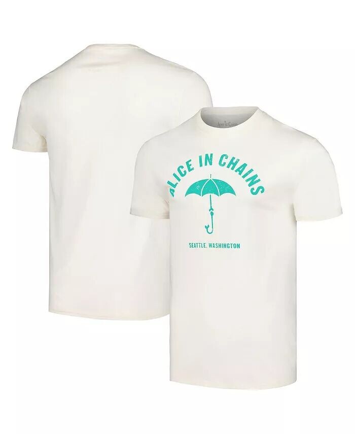 

Мужская кремовая футболка с зонтиком Alice in Chains Manhead Merch