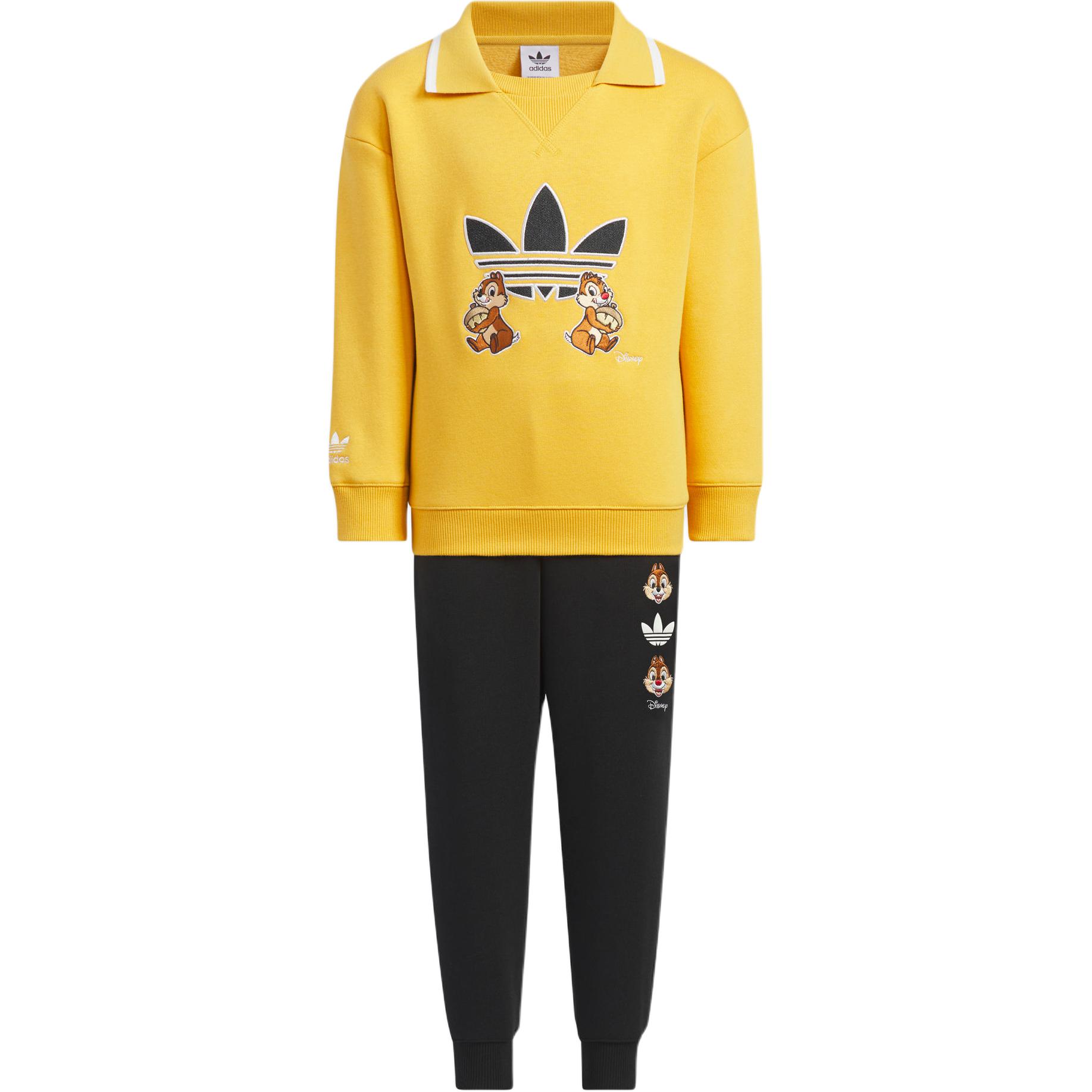 Детский спортивный костюм Disney Adidas Originals, желтый+черный, возраст 3-7 лет — фото 2
