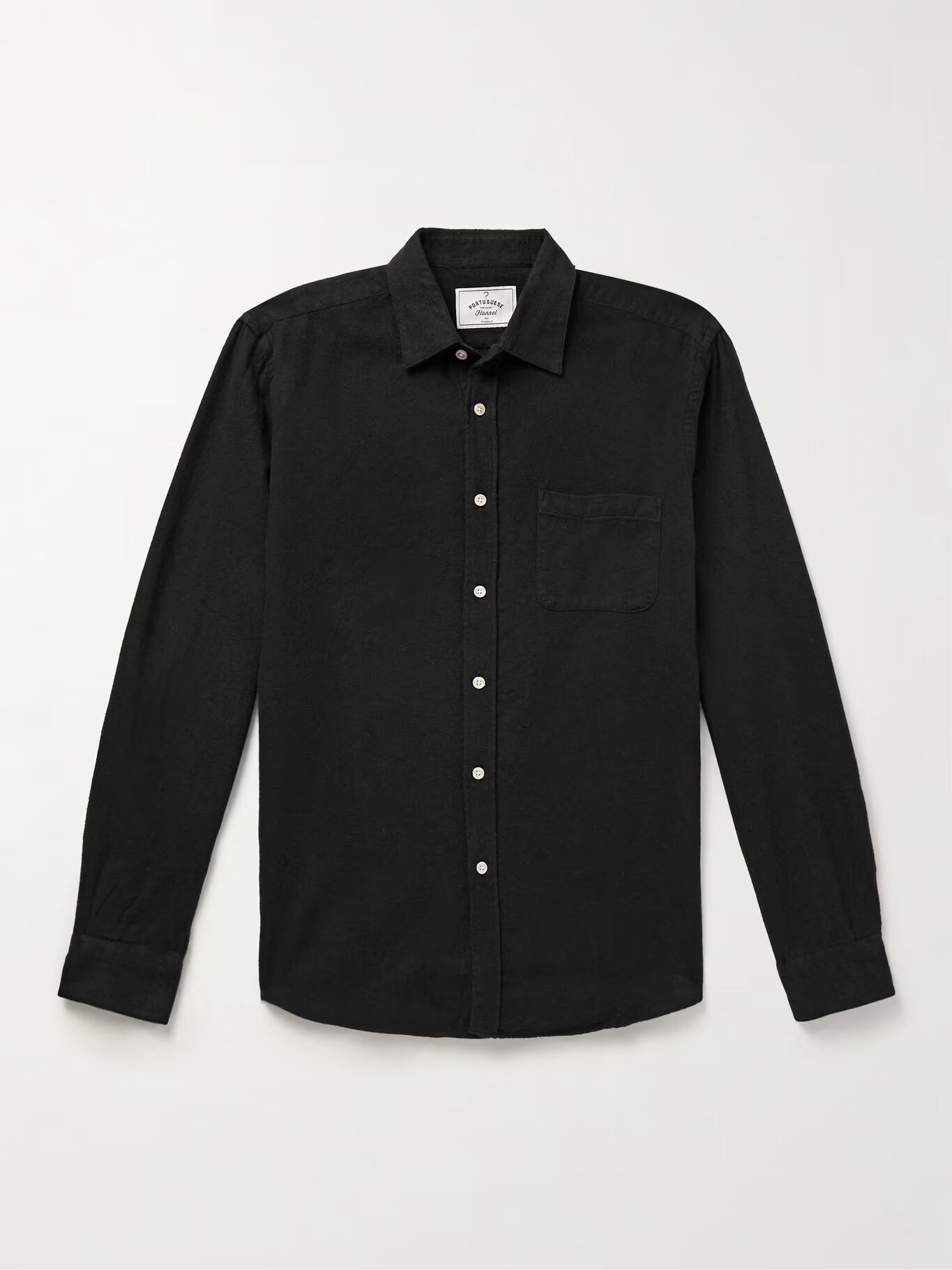 

Рубашка Teca из хлопка и фланели PORTUGUESE FLANNEL, черный