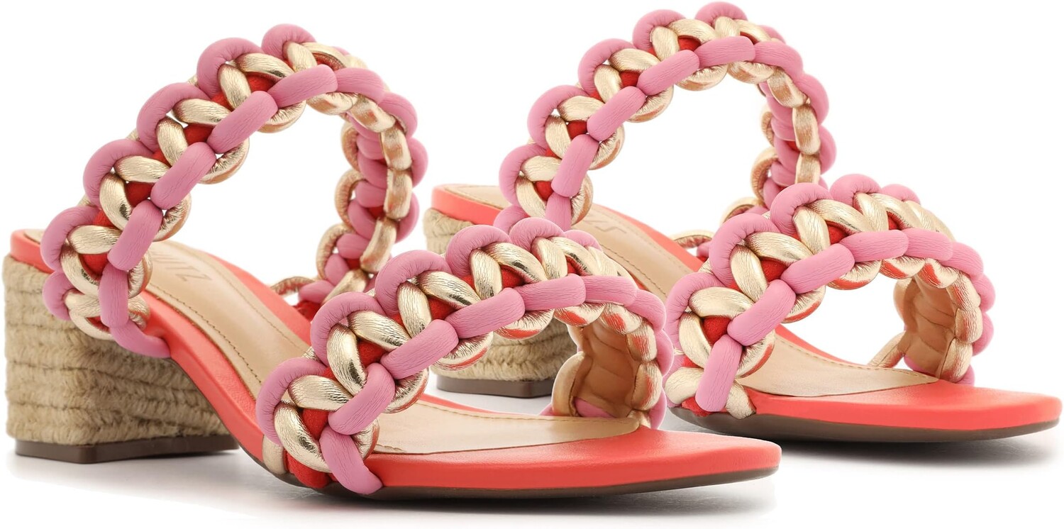 Сандалии Schutz Juliet Mid, цвет Coral/Clube Rose/Platina (D/B Coral)