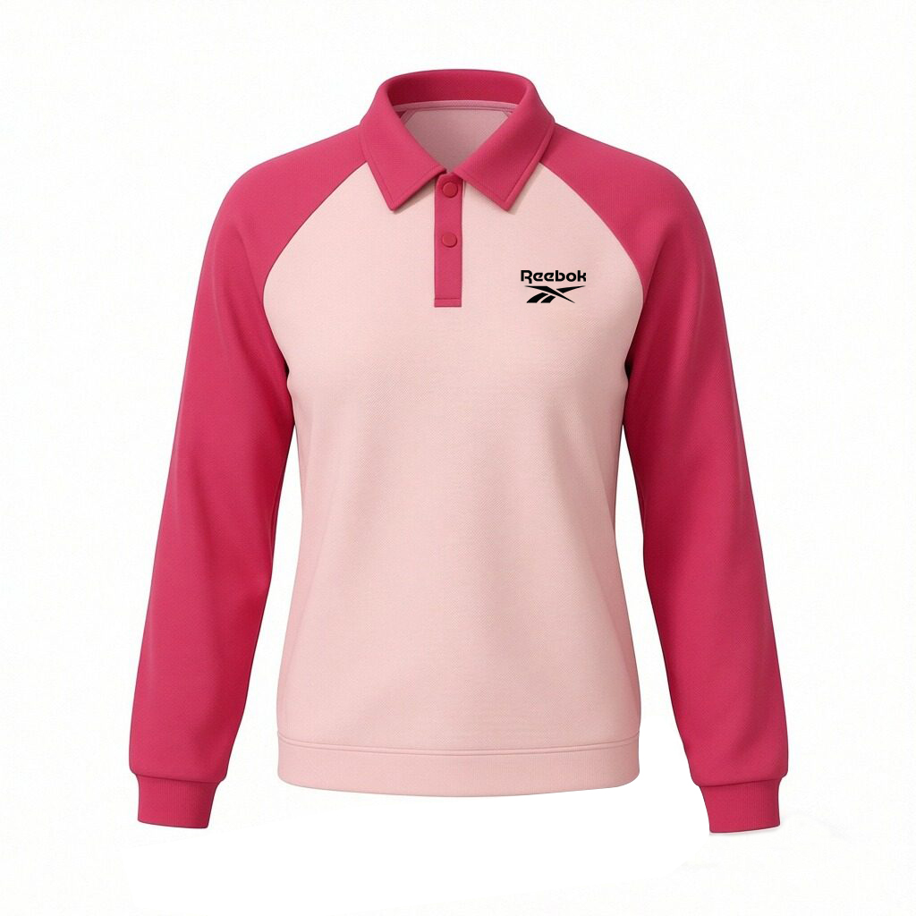 

Футболки-поло Unisex с воротником-поло, умеренно прямого кроя Reebok, розовый/розовый красный