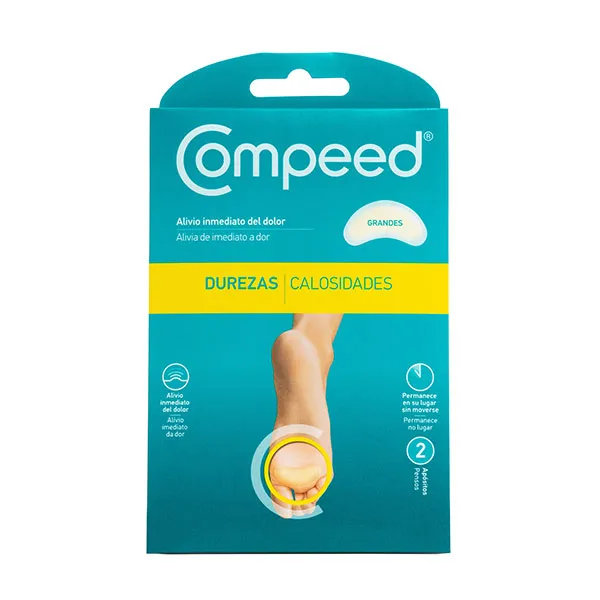 

Повязки для борьбы с облегчением мозолей и боли Durezas Grandes Compeed, 2 UD