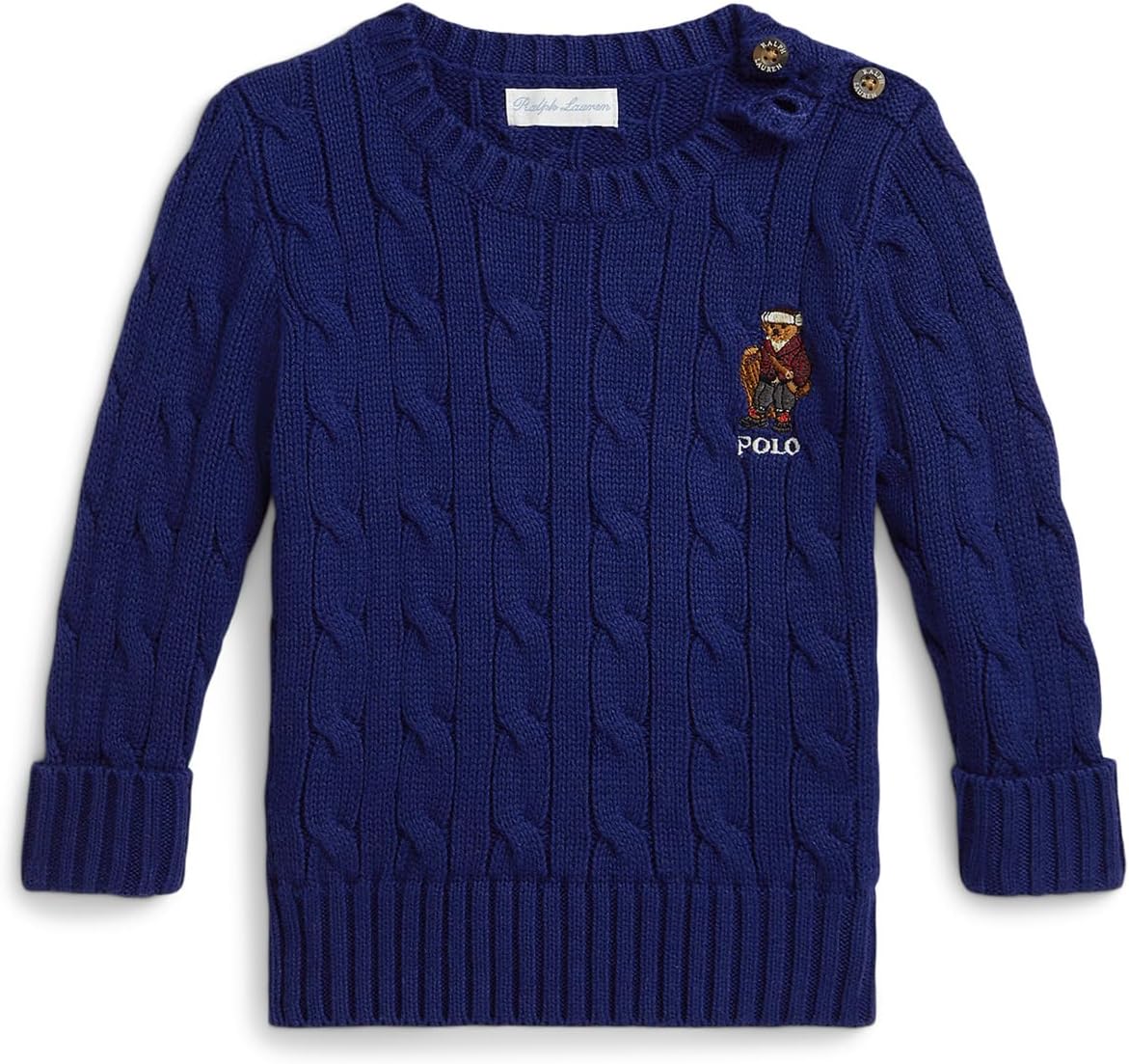 

Свитер Polo Ralph Lauren Kids Polo Bear Cable-Knit Cotton Sweater, Fall Royal