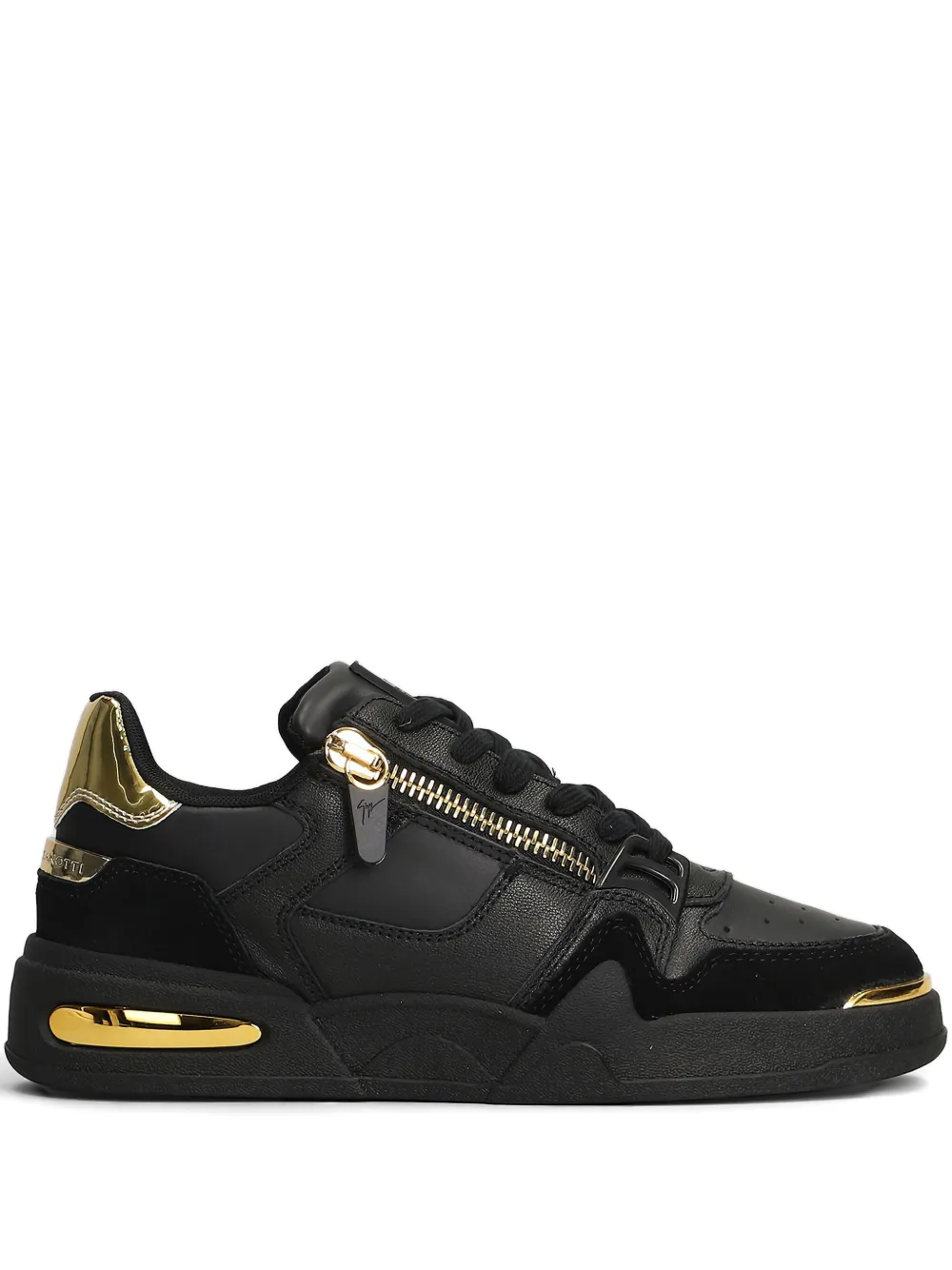 

Кожаные кроссовки с молнией Giuseppe Zanotti, черный