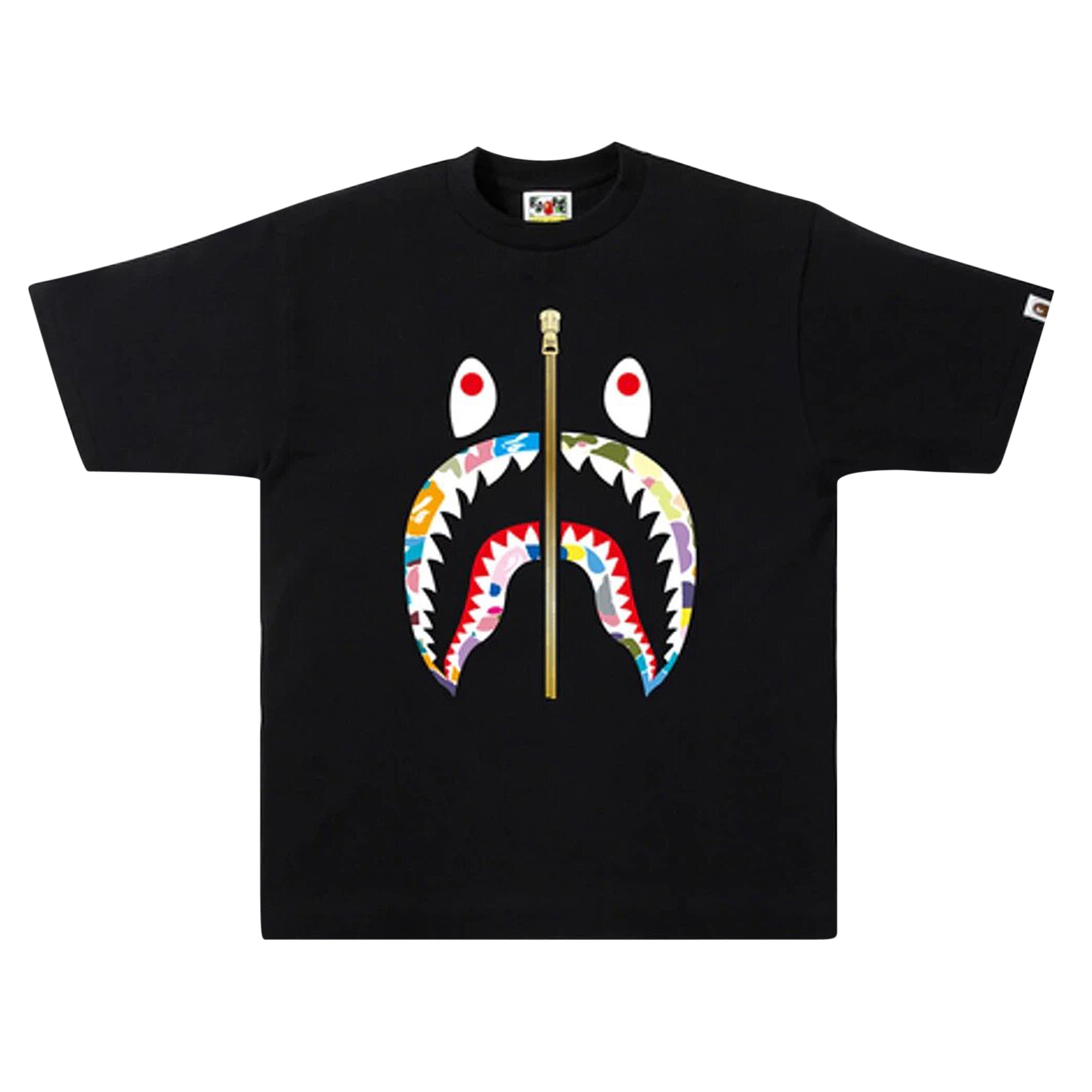 

Футболка BAPE Multi Camo Shark, черная