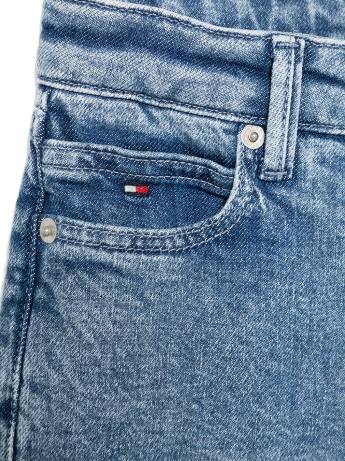 Джинсы Tommy Hilfiger Junior с вышитым логотипом, синий — фото 3