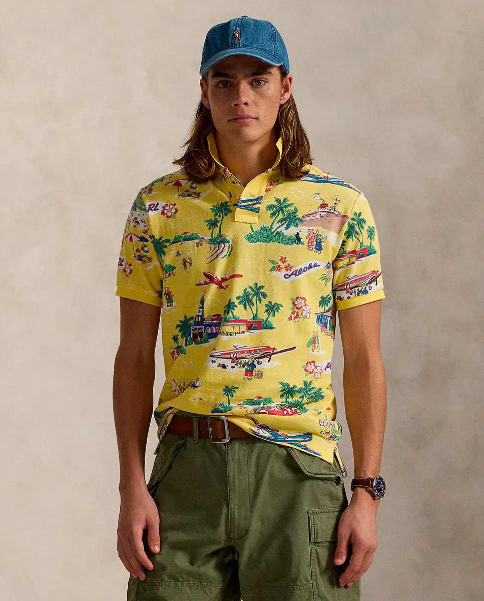 

Мужская рубашка-поло из пике стандартного кроя Polo Ralph Lauren, желтый