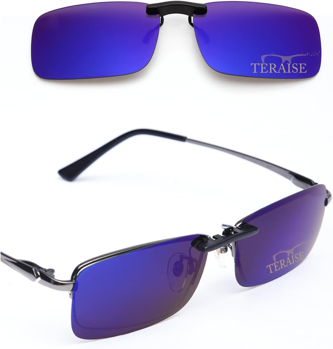 

Поляризованные солнцезащитные очки TERAISE с зажимом для ношения поверх очков с диоптриями, с защитой от бликов и УФ-излучения UV400, подходят для мужчин и женщин, для вождения, путешествий и отдыха на природе, Blue
