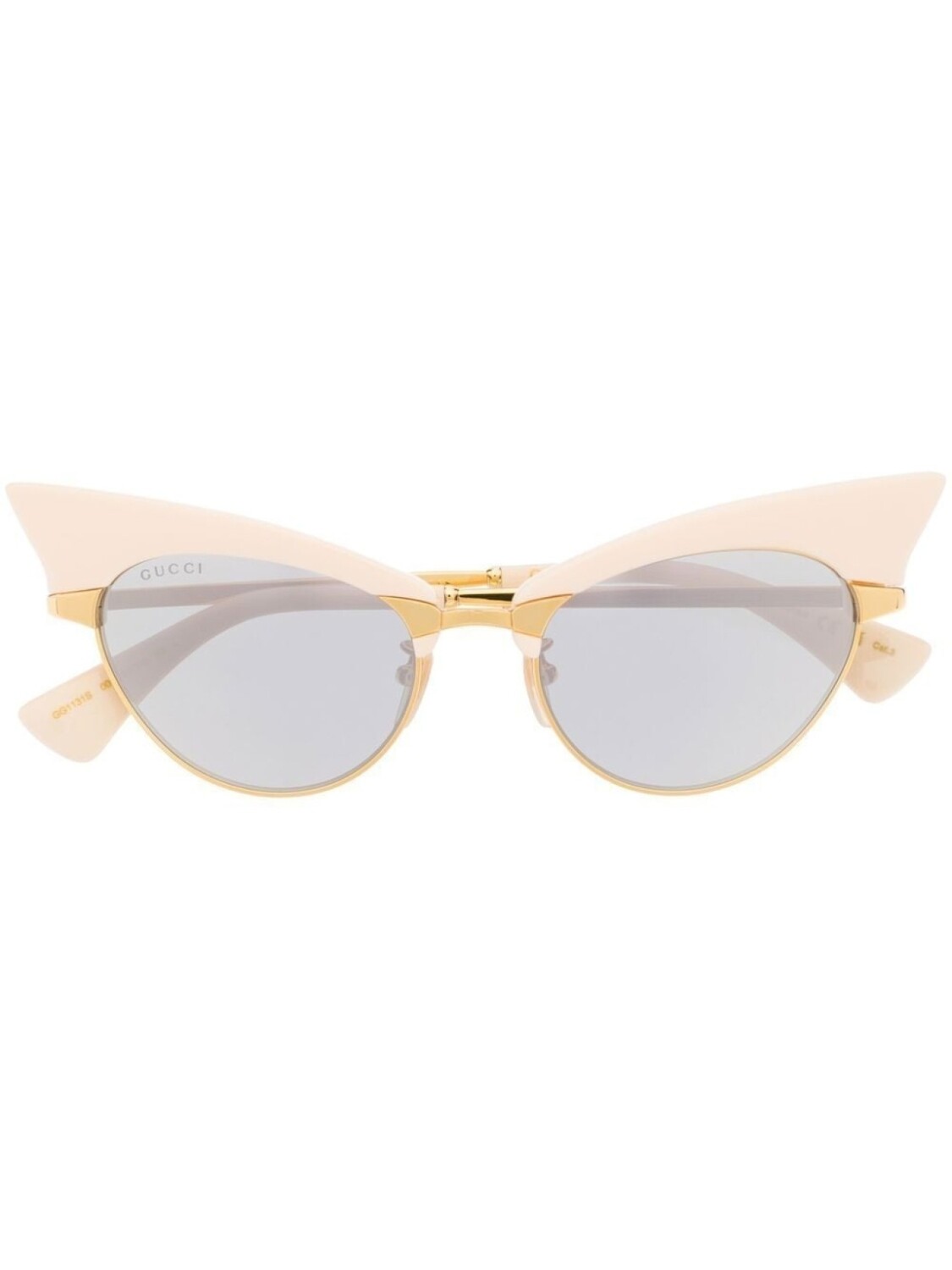 

Gucci Eyewear солнцезащитные очки в овальной оправе, золотистый