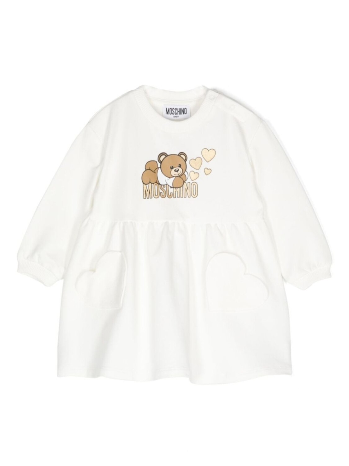 

Moschino Kids платье А-силуэта с принтом, нейтральный цвет