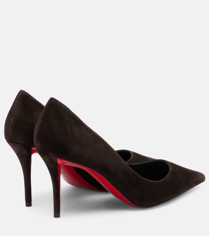 Туфли-лодочки Miss Z 80 из замши Christian Louboutin, Cafe — фото 2