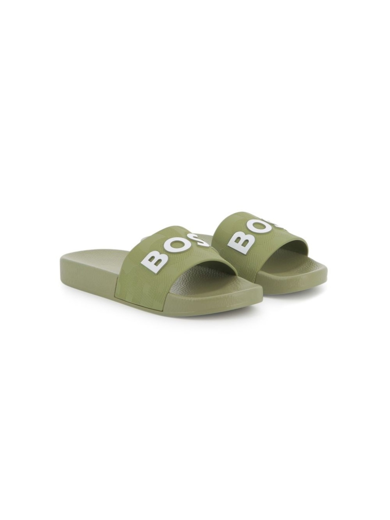 

BOSS Kidswear шлепанцы с логотипом, зеленый