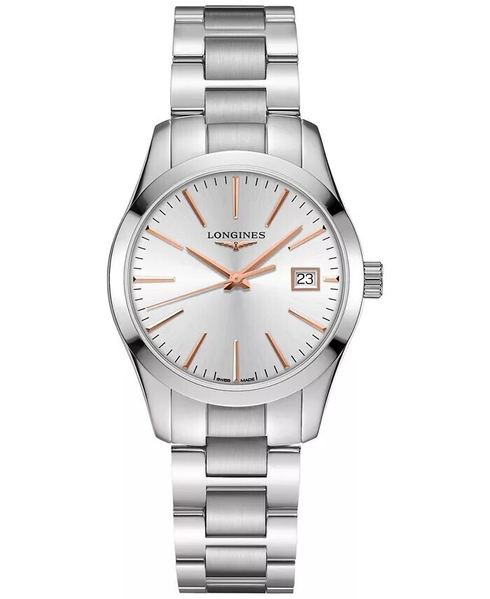 

Женские часы Swiss Conquest Classic с браслетом из нержавеющей стали, 34 мм Longines