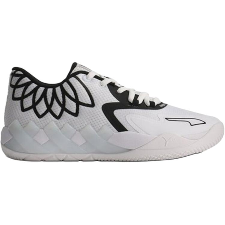 PUMA MB.01 низкие детские баскетбольные кроссовки White Black для подростков — фото 3