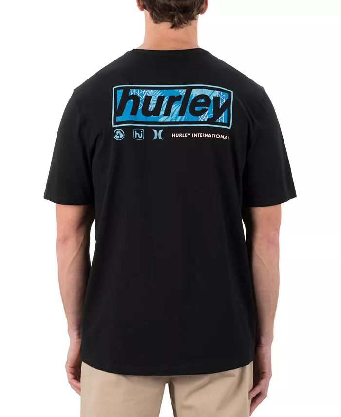 

Мужская футболка с коротким рукавом Throwback Fill Hurley, черный