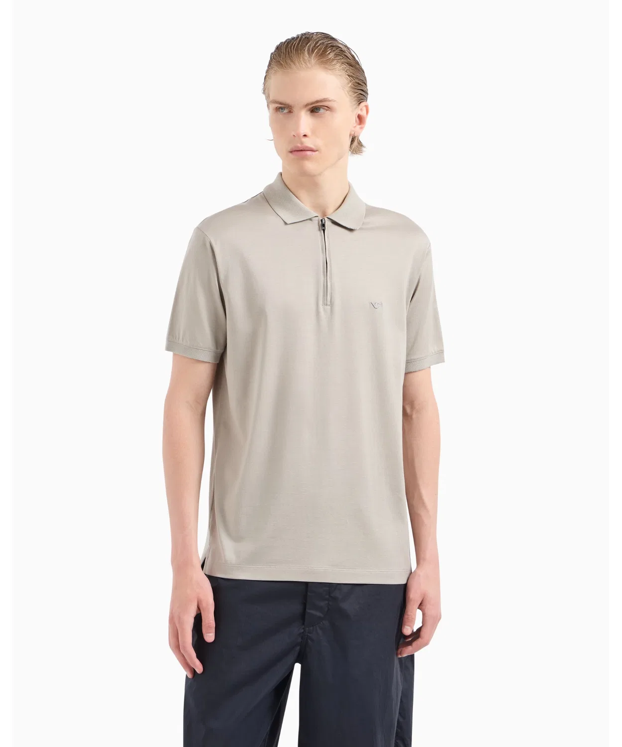 Полочная полка Emporio Armani из лиоцелла и хлопка, серая