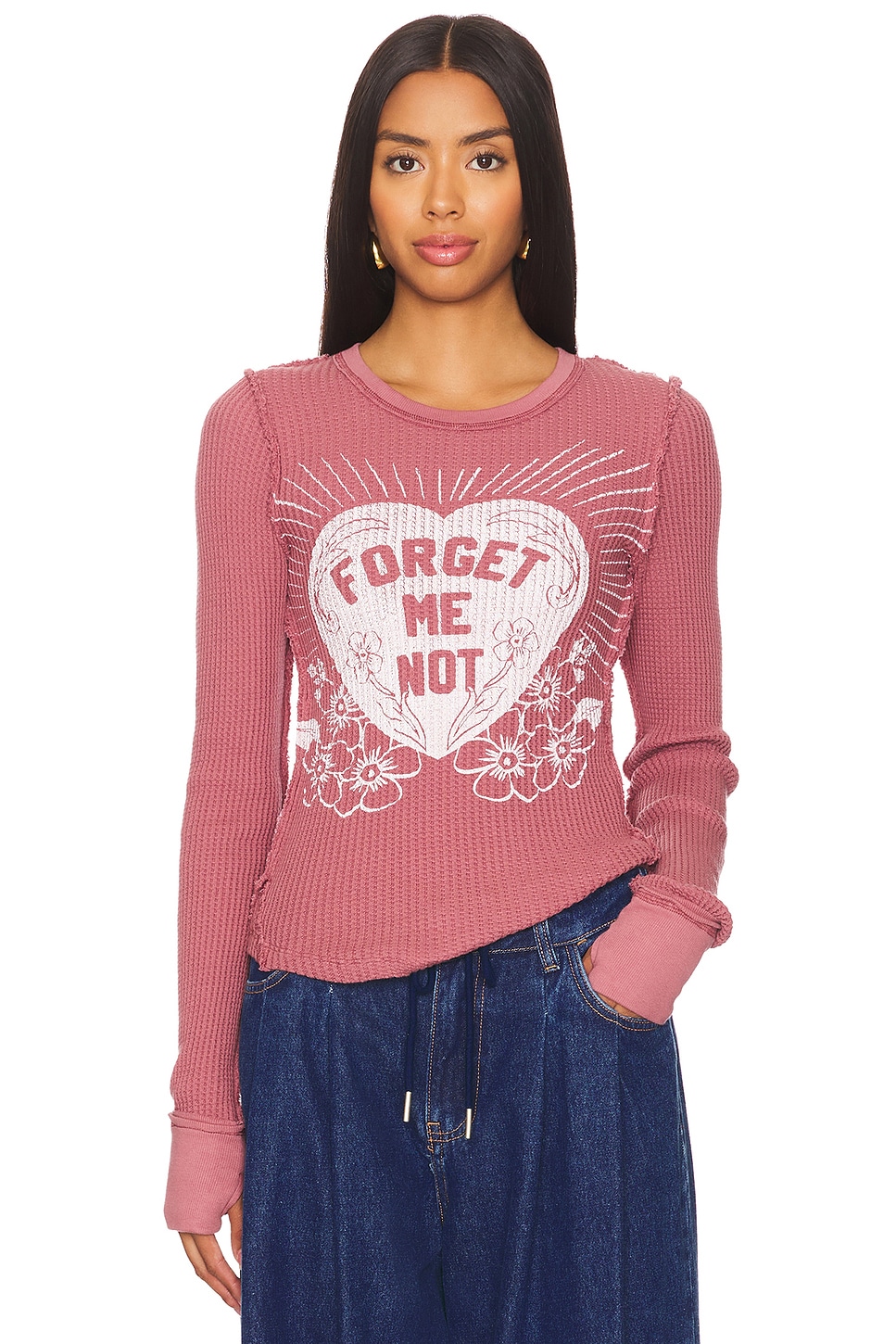 

Free People футболка с медальоном на удачу Free People, цвет watermelon