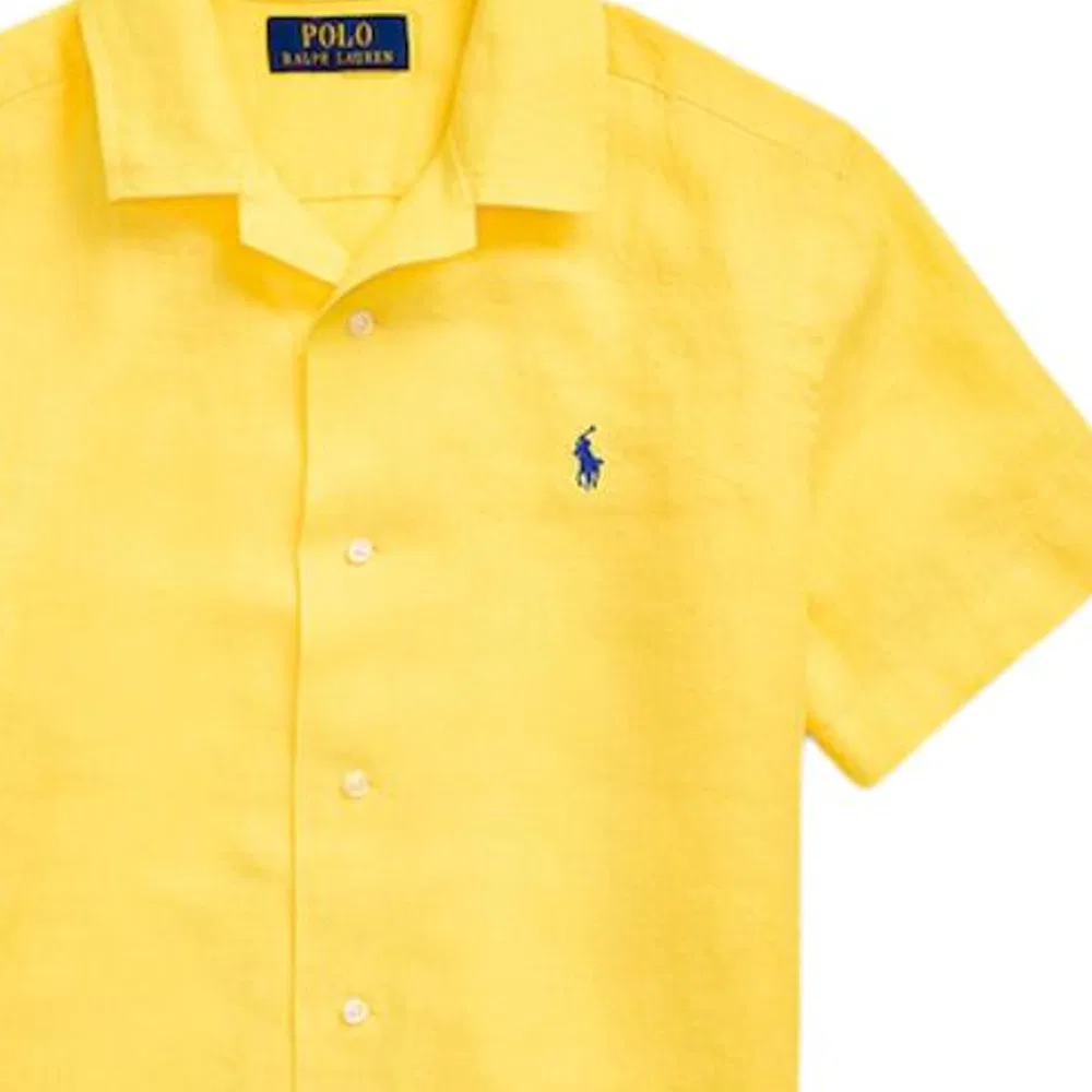 Рубашка Polo Ralph Lauren детская желтая — фото 4