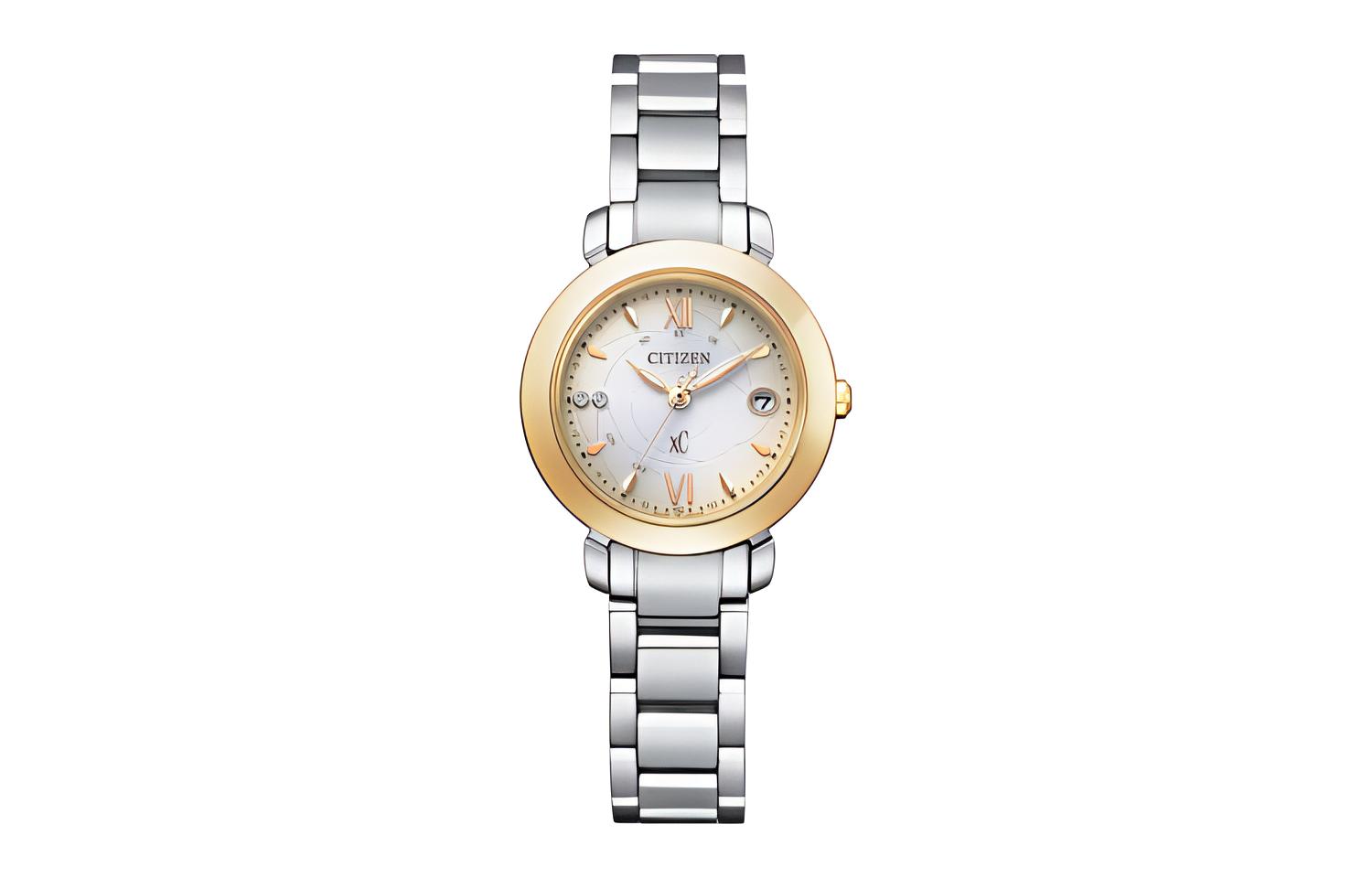 

CITIZEN Часы C Collection Light Powered Quartz Movement Titanium Strap Watch Women's Watch White Dial, Gold