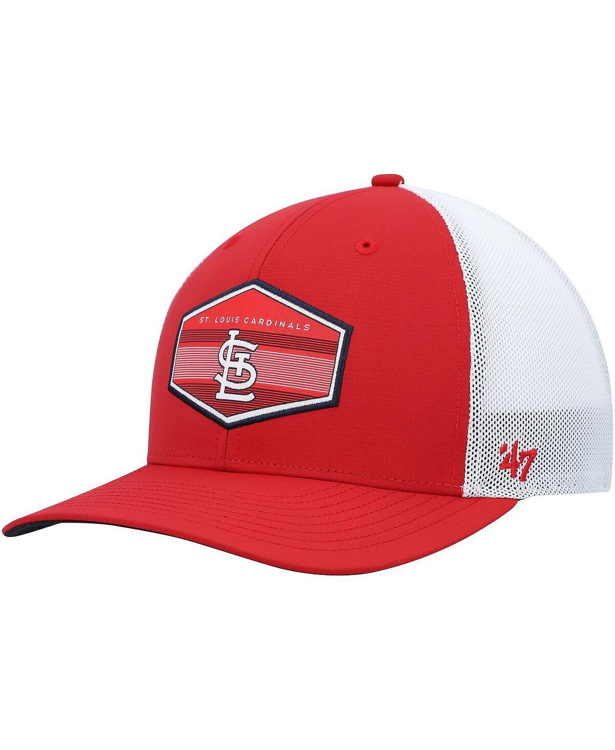 

Мужская красно-белая кепка St. Louis Cardinals Burgess Trucker Snapback '47 Brand