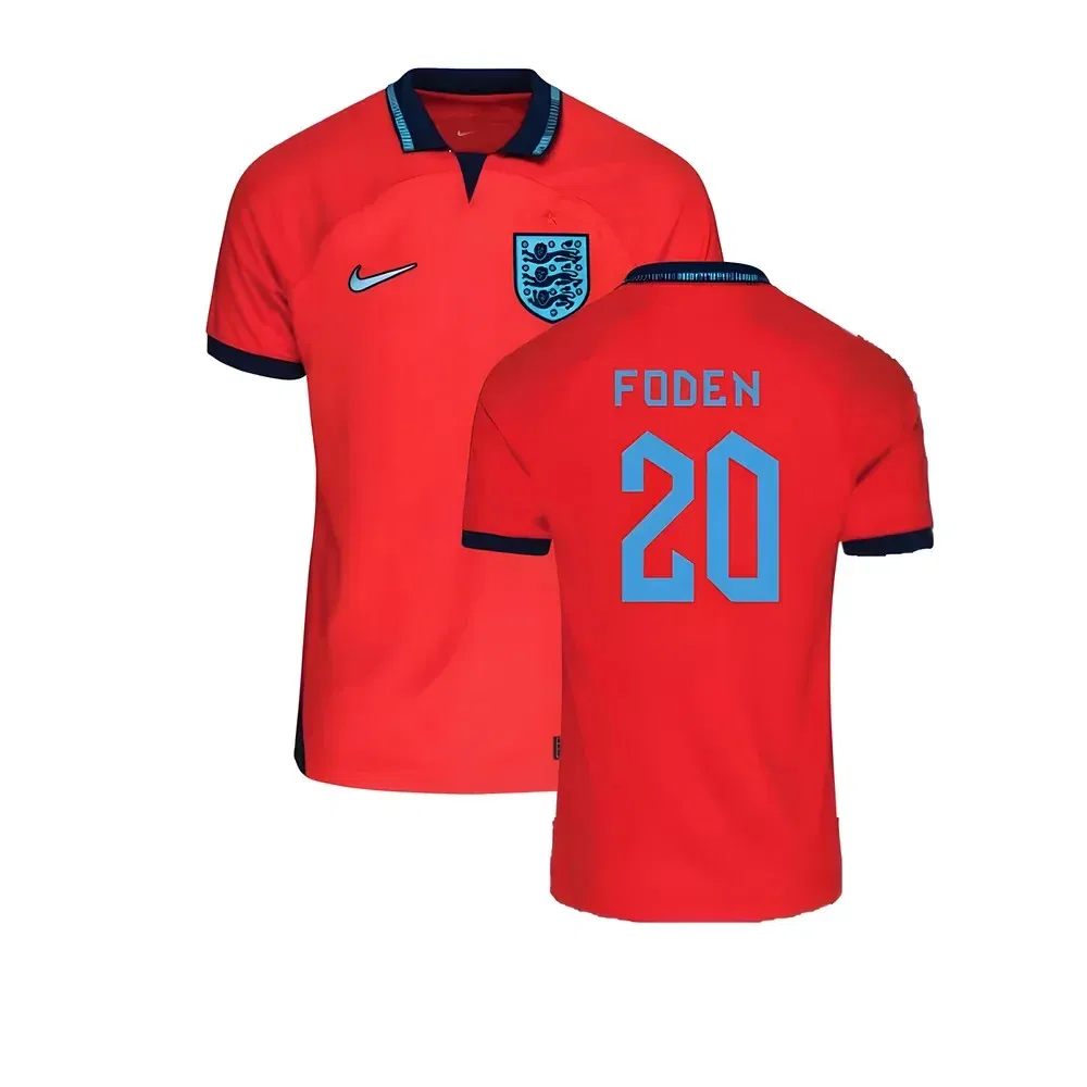 Футболка Англия 2022-2023 выездная Foden 20 Nike England, красный