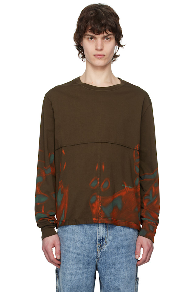 

Лонгслив с лапкой Eckhaus Latta, цвет oil