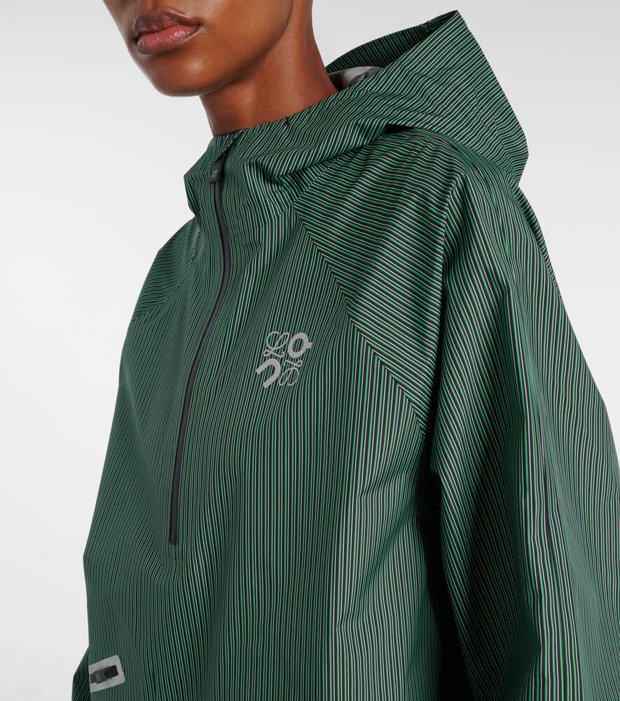 Полузастёгивающаяся куртка On Storm в полоску Loewe, Green/Black — фото 4